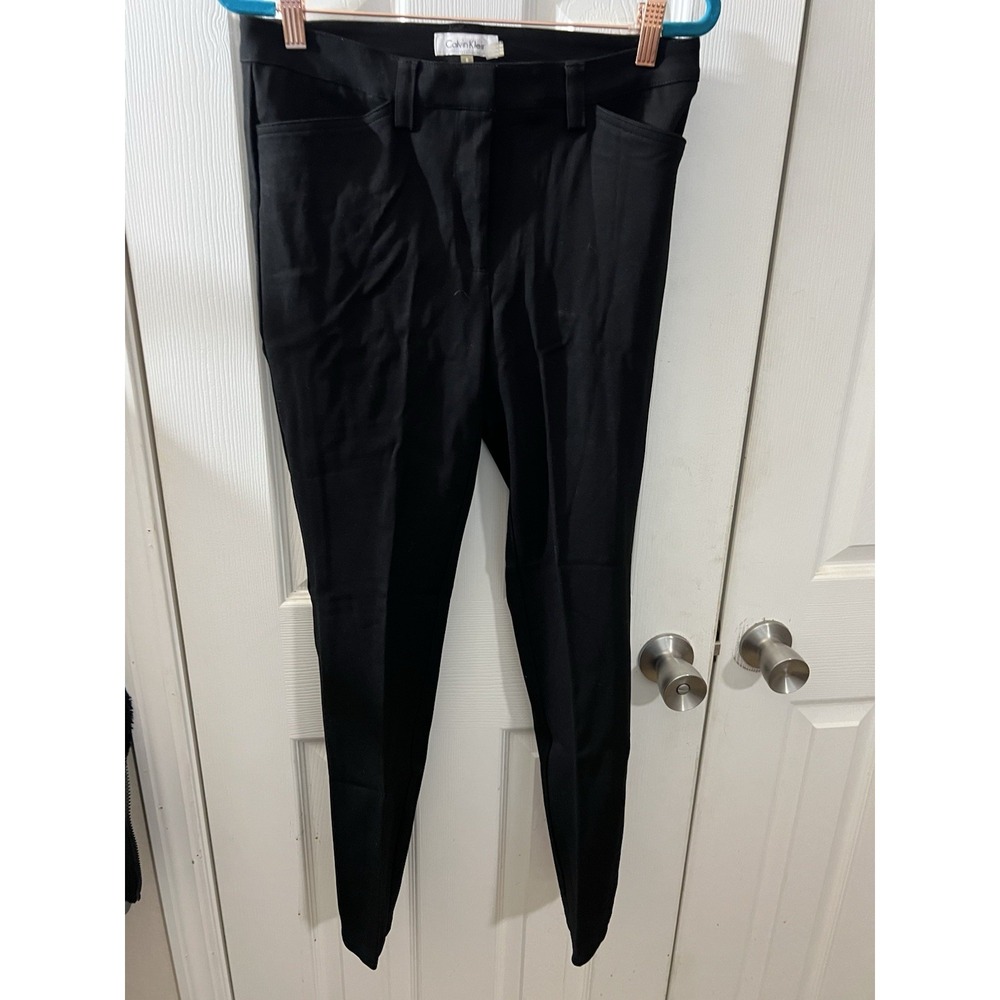 Calvin Klein Ladies Size 6 Black Pants Pockets Dress